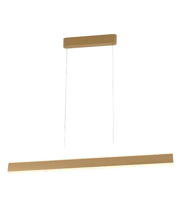 Pendente LED 40W 3000K C100x3,5cm cabo 1,5m Dourado QD05223