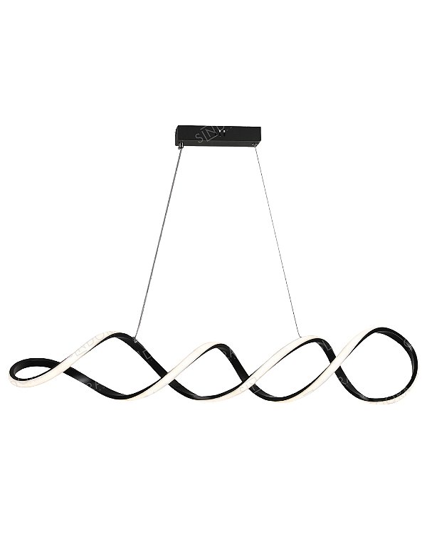 Pendente LED 56W 3000K/4500/6500K C100cm cabo 150cm Preto FD16045