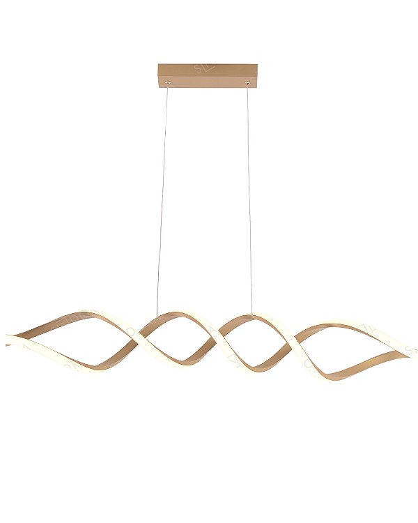 Pendente LED 56W 3000K/4500/6500K C100cm cabo 150cm Dourado FD16044