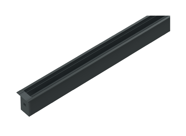 Trilho de Embutir S.Line Short Frame 24v 2m Preto STL24489PTO