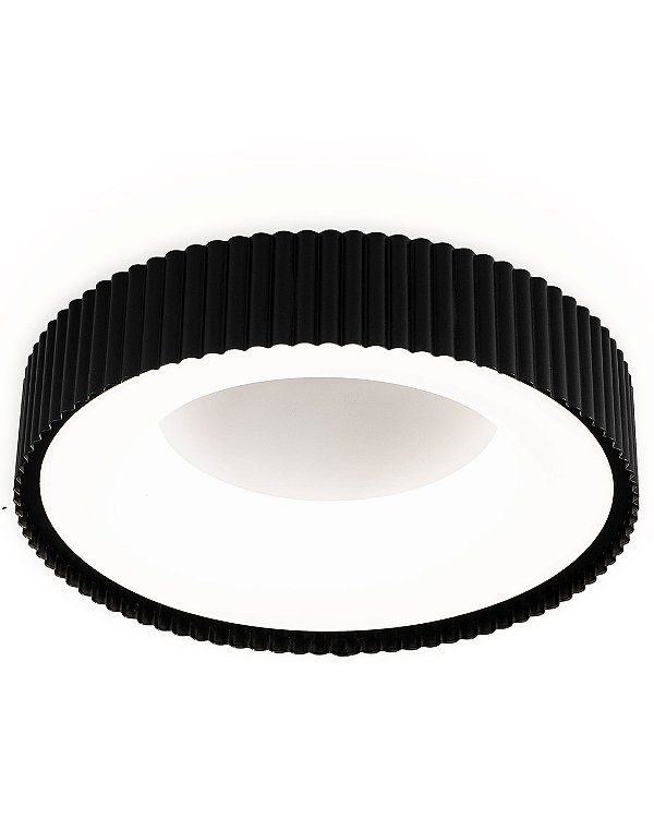 Plafon de Sobrepor LED 32W 3000/4000/6500K D40cm Preto DCX02391