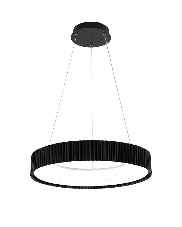 Pendente LED 38W 3000/4000/6500K D50cm cabo 150cm Preto DCD02393