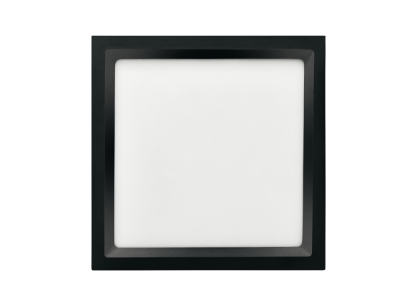 Plafon de Embutir Recuado Deep 22W 3000K 26x26cm Preto STH8904PTO/30