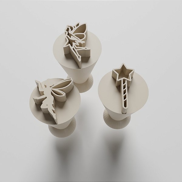 Kit com 03 Carimbos para docinhos/brigadeiro - Fada