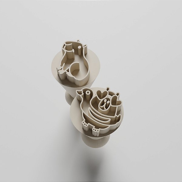 KIT 02 CARIMBOS PARA DOCINHOS/BRIGADEIRO - CAPIVARA