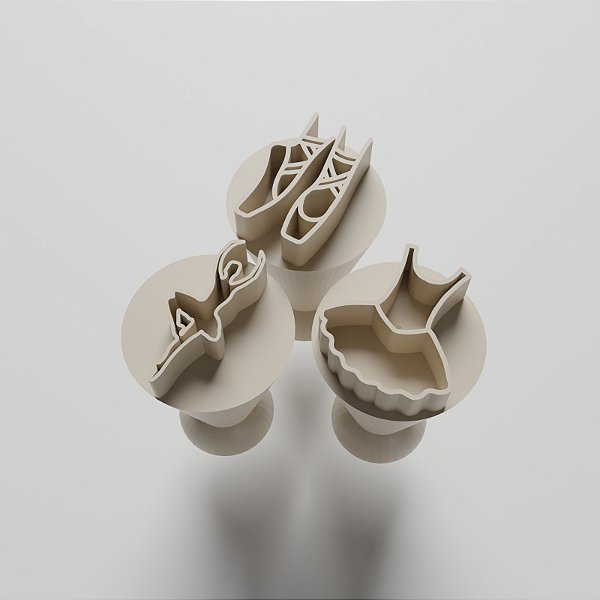 Kit com 03 carimbos para brigadeiro/docinho - Bailarina