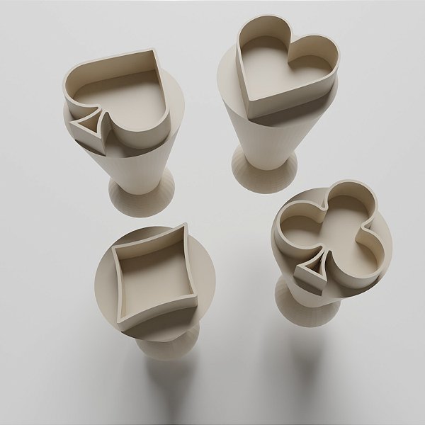 Kit com 04 Carimbos para docinhos/brigadeiro - Naipes