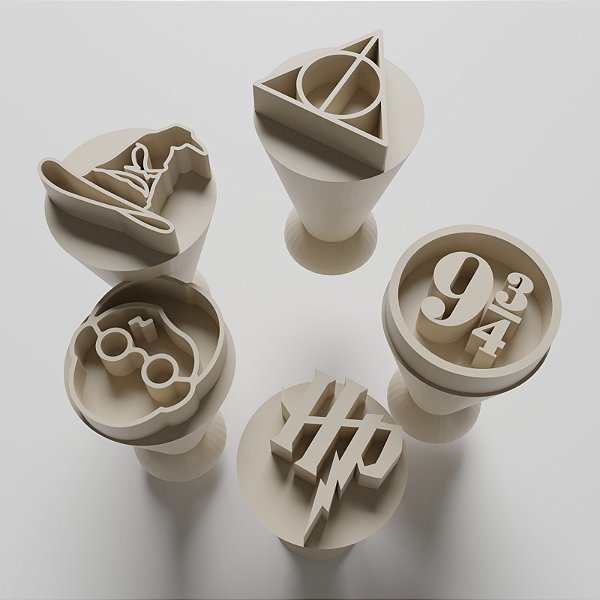 Kit com 05 Carimbos para docinhos/brigadeiro - Harry Potter