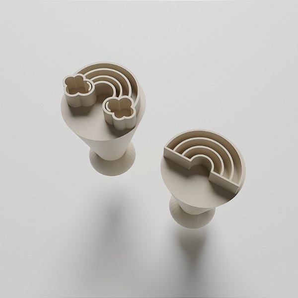 Kit 02 carimbos para docinhos/brigadeiro - Arco Iris