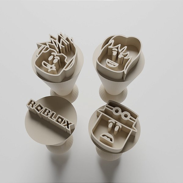 Kit com 04 Carimbos para docinhos/brigadeiro - Roblox