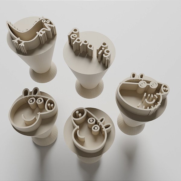 Kit com 05 Carimbos para docinhos/brigadeiro - Peppa Pig 1