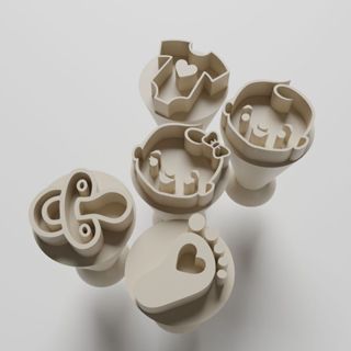 Kit com 05 Carimbos para docinhos/brigadeiro - Chá de bebe 1