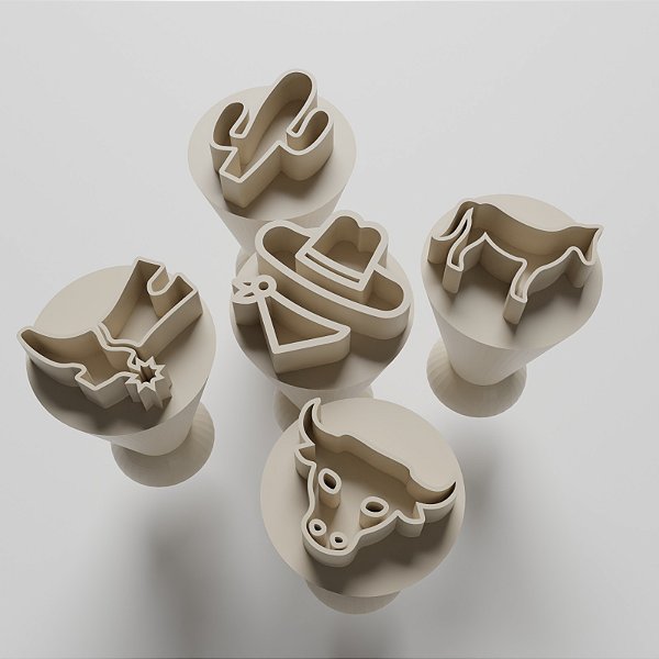 Kit com 05 Carimbos para docinhos/brigadeiro - Velho Oeste 1