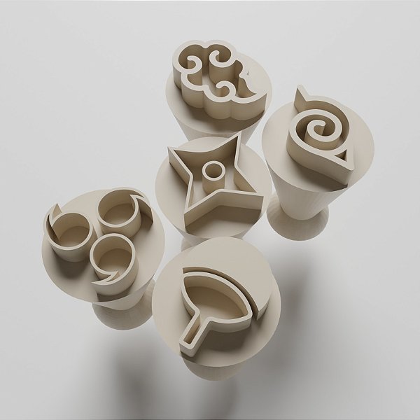 Kit com 05 Carimbos para docinhos/brigadeiro - Naruto