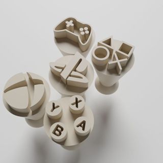 Kit com 05 Carimbos para docinhos/brigadeiro - Vídeo Game