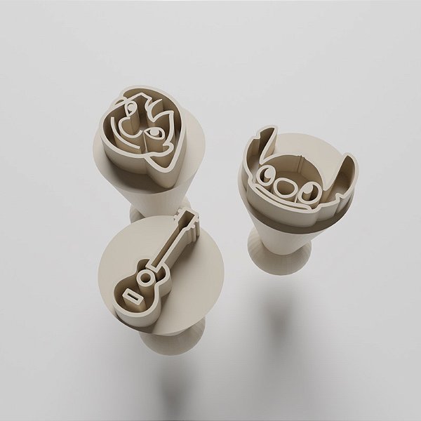 Kit com 03 carimbos para docinhos/brigadeiro - Lilo e Stitch