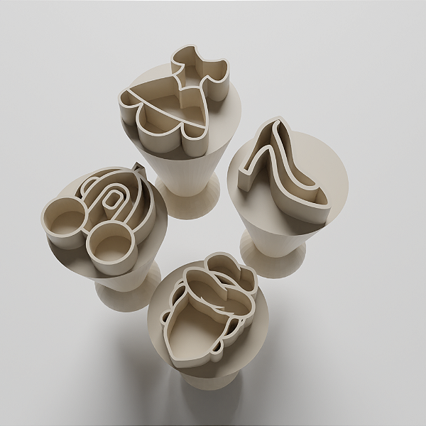 Kit com 04 Carimbos para docinhos/brigadeiro - Cinderela 1