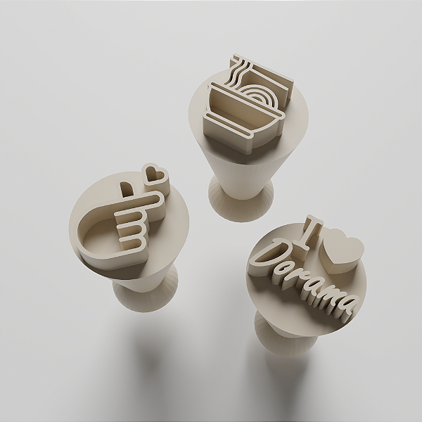 Kit com 03 Carimbos para docinhos/brigadeiro - Dorama