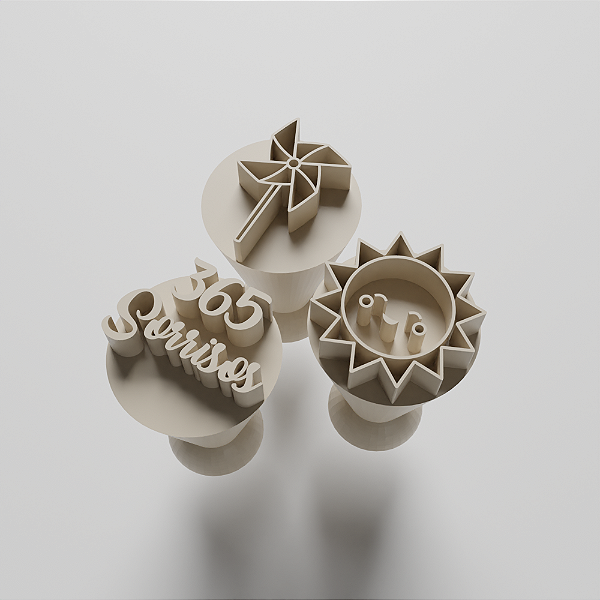 KIT 03 CARIMBOS PARA DOCINHOS/BRIGADEIRO - 365 SORRISOS