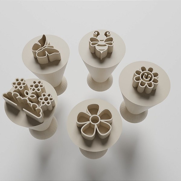 Kit com 05 Carimbos para docinhos/brigadeiro - Jardim encantado 2