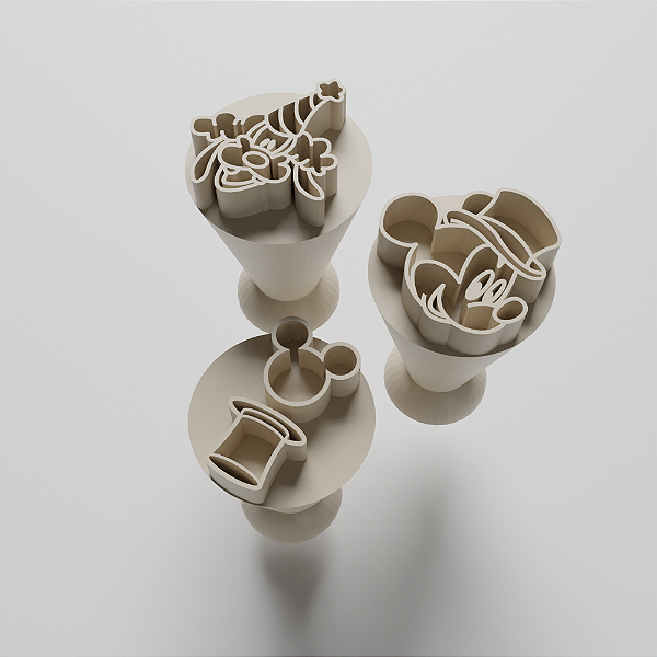 Kit com 03 Carimbos para docinhos/brigadeiro - Circo do Mickey