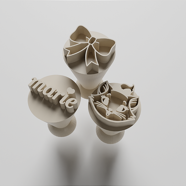 Kit com 03 Carimbos para docinhos/brigadeiro - Marie