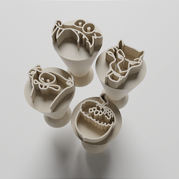 Kit com 04 Carimbos para docinhos/brigadeiro - Era do Gelo