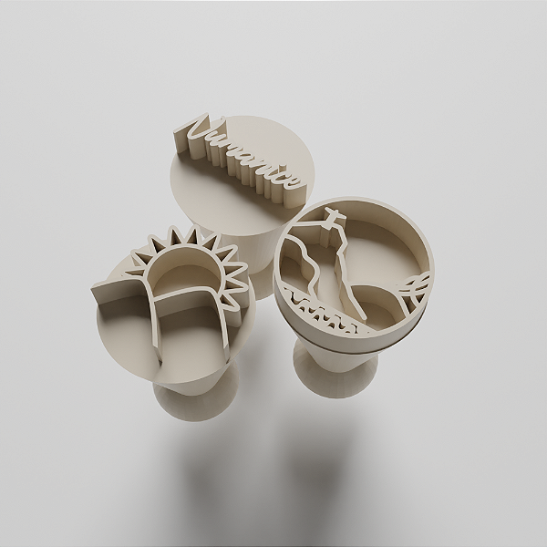 Kit com 03 Carimbos para docinhos/brigadeiro - Numanice