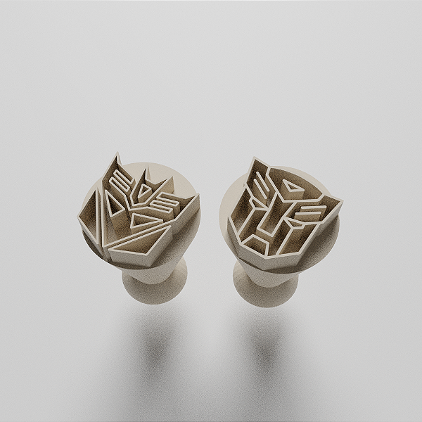 Kit com 02 Carimbos para docinhos/brigadeiro - Transformers