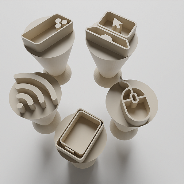 Kit com 05 Carimbos pra docinhos/brigadeiro - Internet