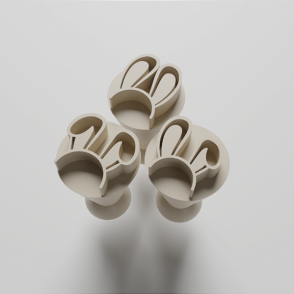 Kit 03 Carimbos para brigadeiro/docinho -  Orelhas coelho