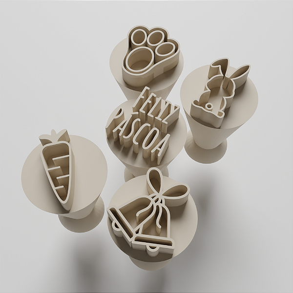 Kit com 05 Carimbos para docinhos/brigadeiro - Páscoa 2