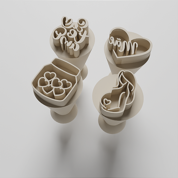 Kit com 04 Carimbos para docinhos/brigadeiro - Dia das Mães 1