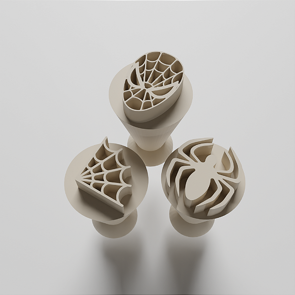 Kit com 03 Carimbos para docinhos/brigadeiro - Homem Aranha