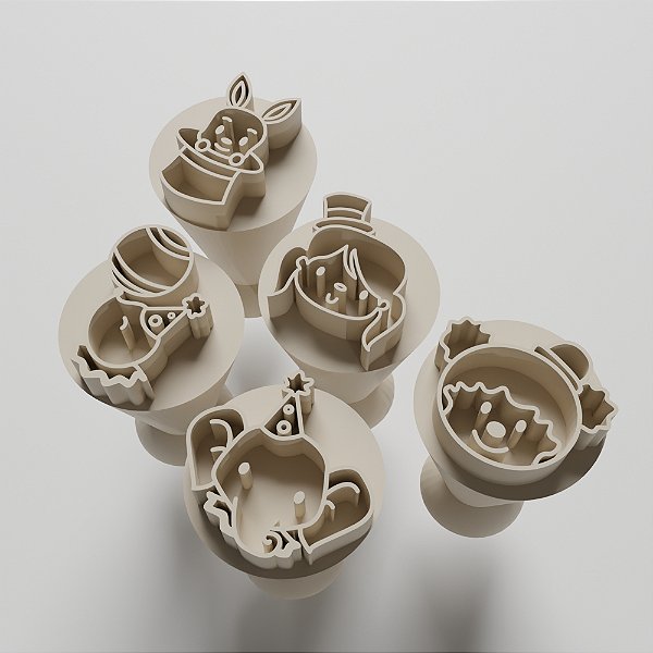 Kit com 05 Carimbos para docinhos/brigadeiro - Circo 2