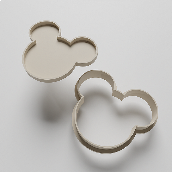 KIT CORTADOR E MARCADOR DE BOLACHA/PASTA AMERICANA - MICKEY