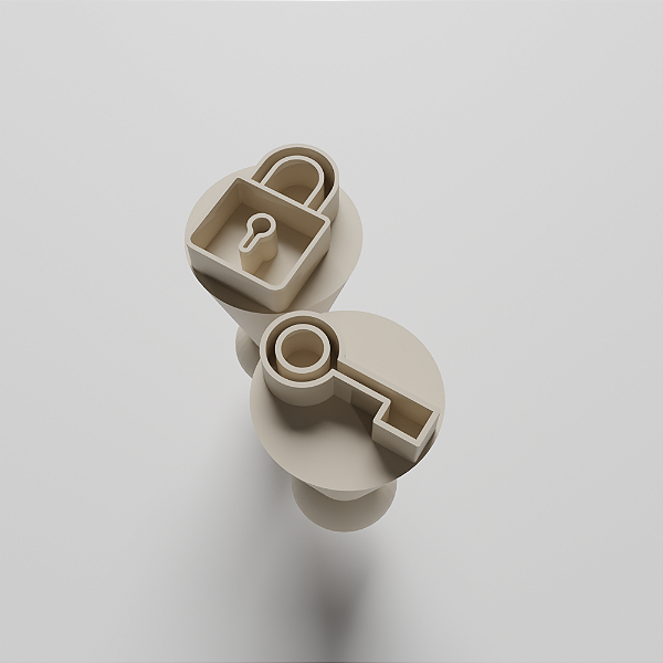 Kit com 02 Carimbos docinhos/brigadeiro - Chave e Cadeado