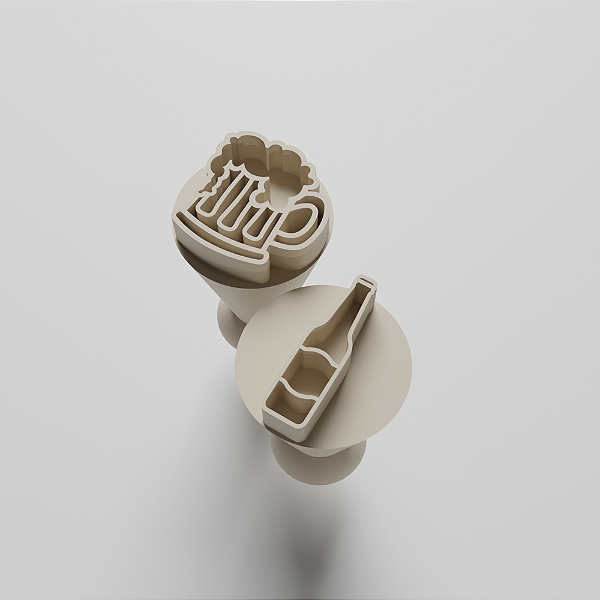 Kit com 02 Carimbos para docinhos/brigadeiro - Cerveja