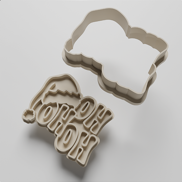 KIT CORTADOR E MARCADOR DE BOLACHA/PASTA AMERICANA - HOHOHO