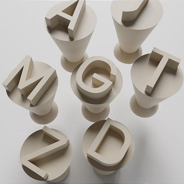 Kit com 26 Carimbos para docinhos/brigadeiro - Alfabeto Completo