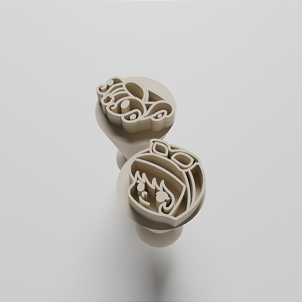 Kit com 02 Carimbos para docinhos/brigadeiro - Penélope Charmosa