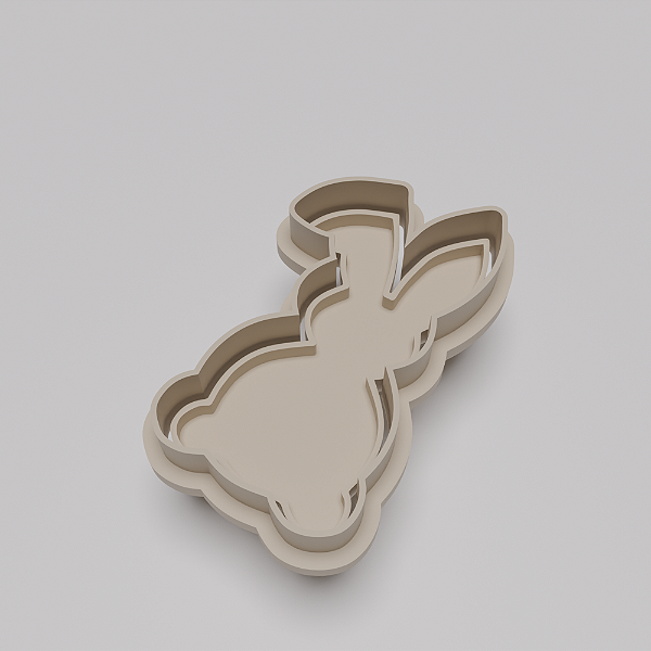 Cortador e Marcador para Biscuit, Bolachas e Pasta Americana - Silhueta Coelho