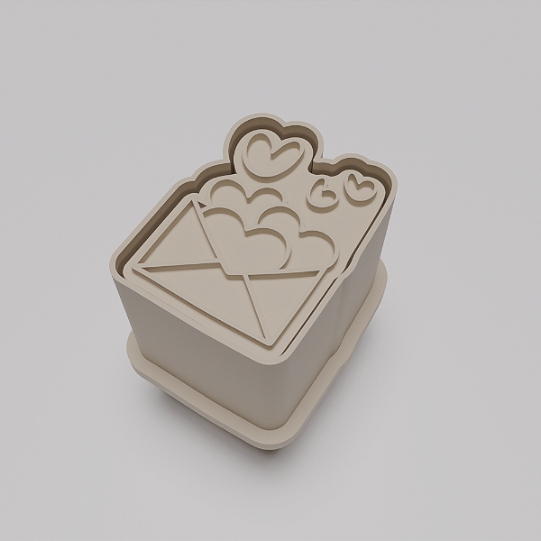 Ejetor e modelador de docinhos/brigadeiro - Carta com Corações