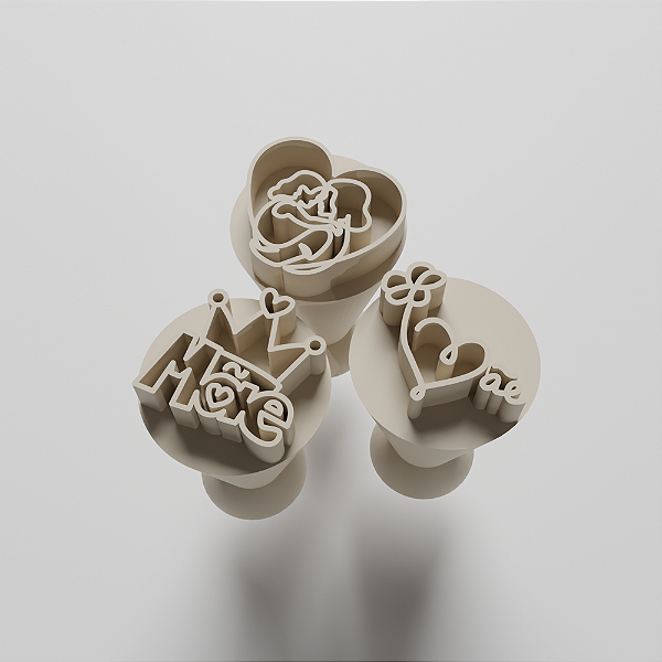 Kit com 03 Carimbos para docinhos/brigadeiro -  Dia das Mães 3