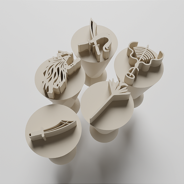 Kit com 05 Carimbos para docinhos/brigadeiro - Orixás 2