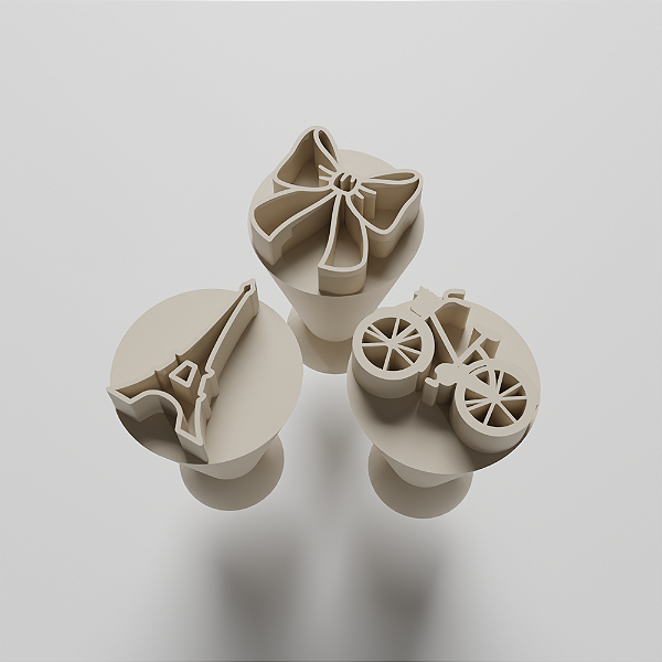 Kit com 03 Carimbos para docinhos/brigadeiro - Paris