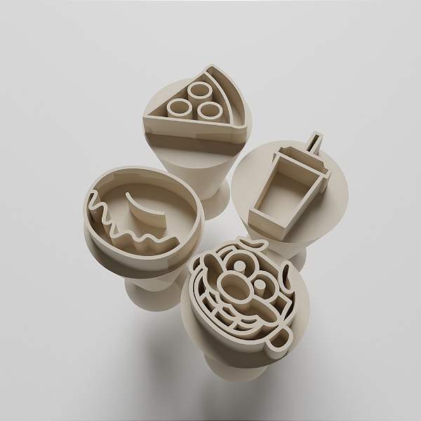 Kit 04 carimbos para brigadeiro, doce, docinhos de ninho - José Comilão