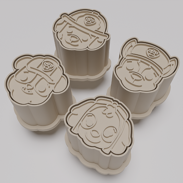 Ejetor e modelador de docinhos/brigadeiro - Personagens Patrulha Canina