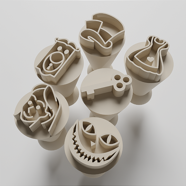 Kit com 06 Carimbos para docinhos/brigadeiro - Alice no Pais das Maravilhas 2