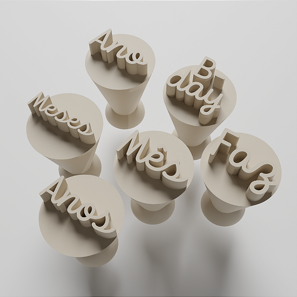 Carimbos para docinhos/brigadeiro - Ano/Anos/Mês/Meses/Faz e B-Day 2